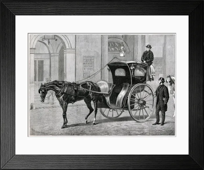 Framed Print : Hansom cab 1875 Framed Print : Hansom cab 1875
