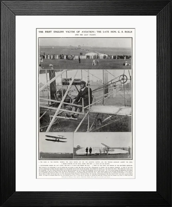 Framed Print : Charles Stewart Rolls (1877 - 1910), Welsh motoring and aviation pioneer Framed Print : Charles Stewart Rolls (1877 - 1910), Welsh motoring and aviation pioneer