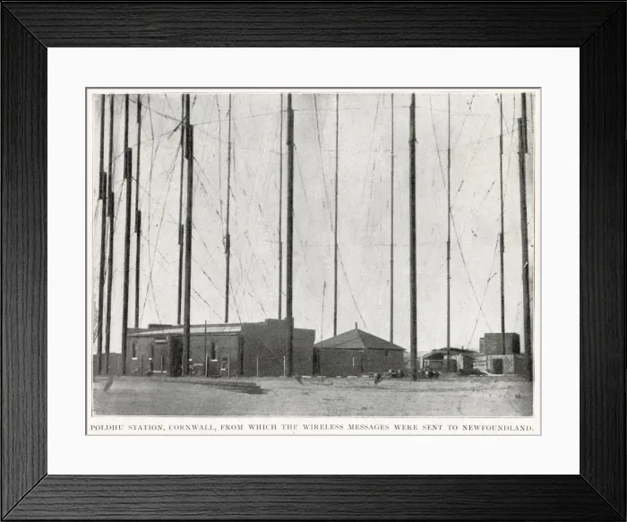 Framed Print : Transatlantic success, the forest of the telegraph poles at Poldhu Station, Cornwall Framed Print : Transatlantic success, the forest of the telegraph poles at Poldhu Station, Cornwall