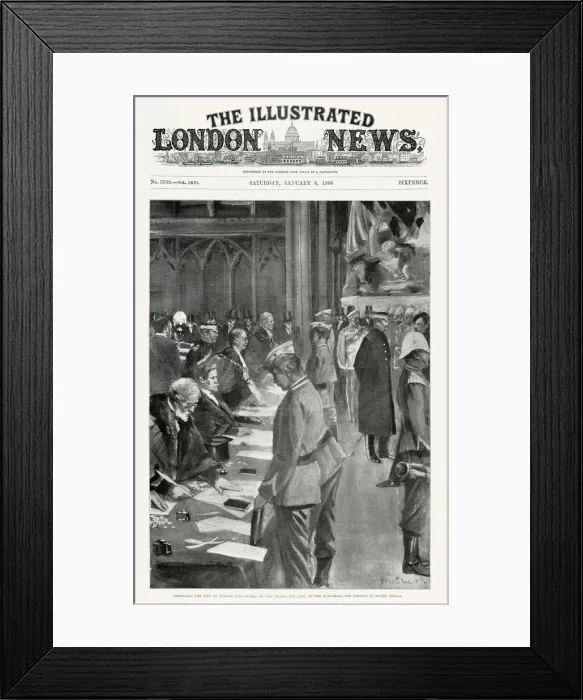 Framed Print : Enrolling the City of London volunteers on New Years day