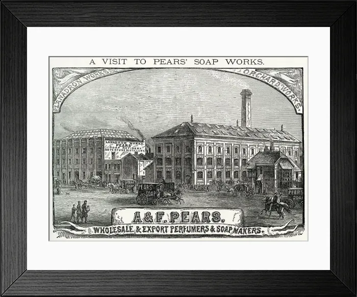 Framed Print : Pears Soap Works 1882