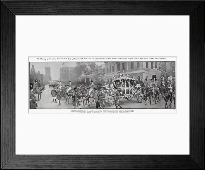 Framed Print : King Edward's First Opening of Parliament 1901 Framed Print : King Edward's First Opening of Parliament 1901