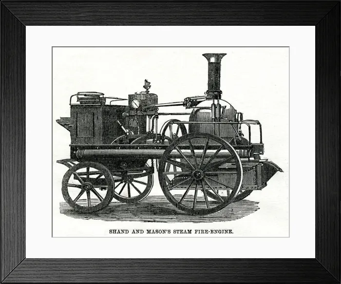 Framed Print : Shand and Masons steam fire-engine 1859 Framed Print : Shand and Masons steam fire-engine 1859