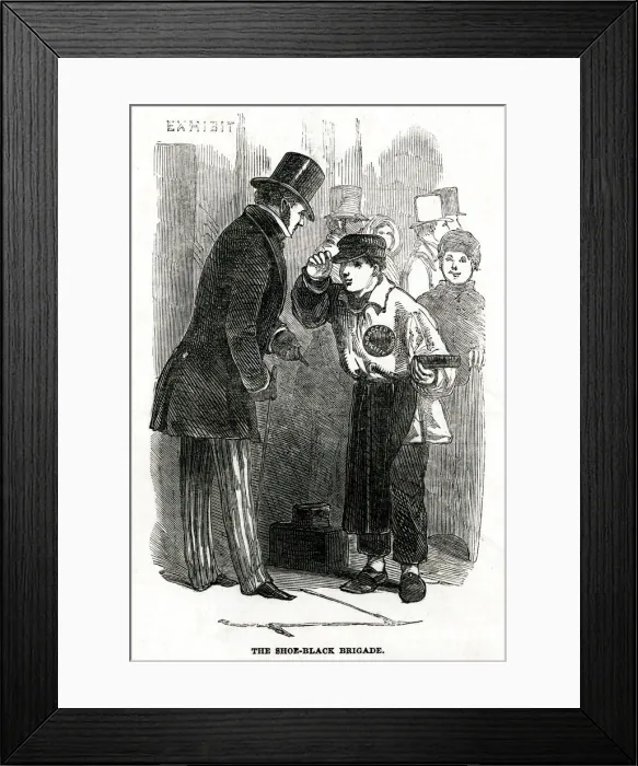 Framed Print : Shoe-Black Brigade 1851