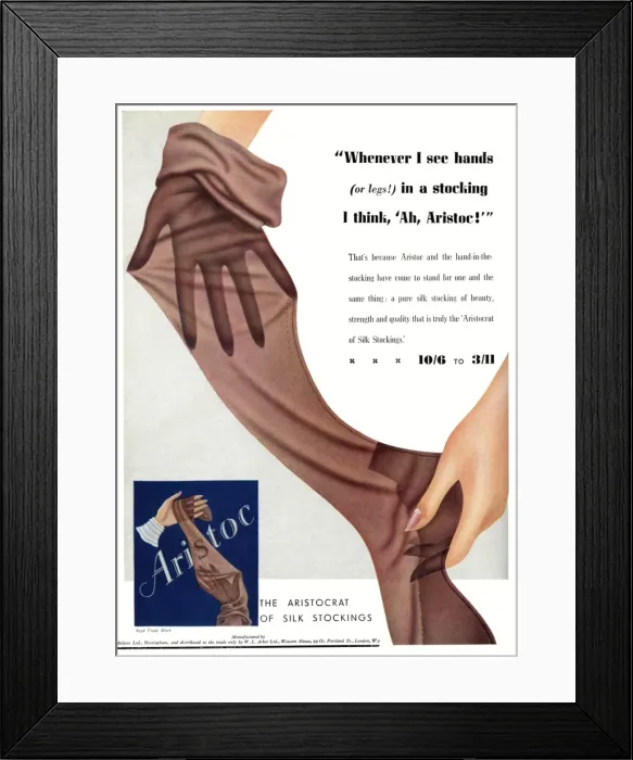 Framed Print : Advert for Aristoc stockings 1937 Framed Print : Advert for Aristoc stockings 1937