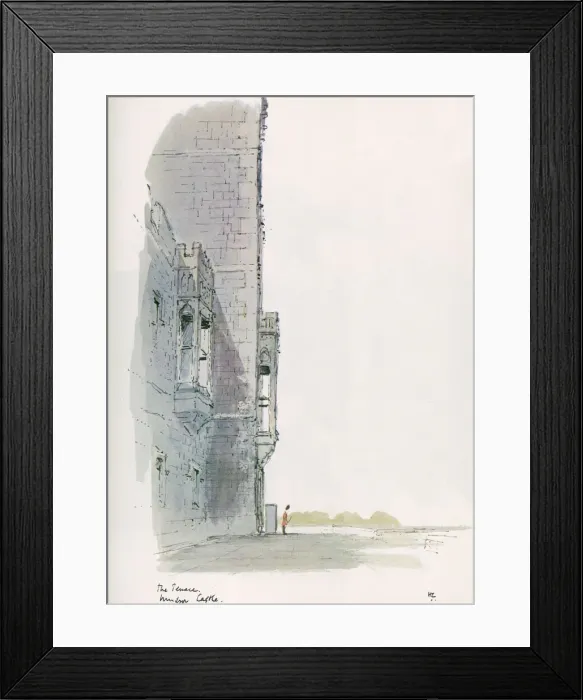 Framed Print : The Terrace, Windsor Castle, by Sir Hugh Maxwell Casson Framed Print : The Terrace, Windsor Castle, by Sir Hugh Maxwell Casson