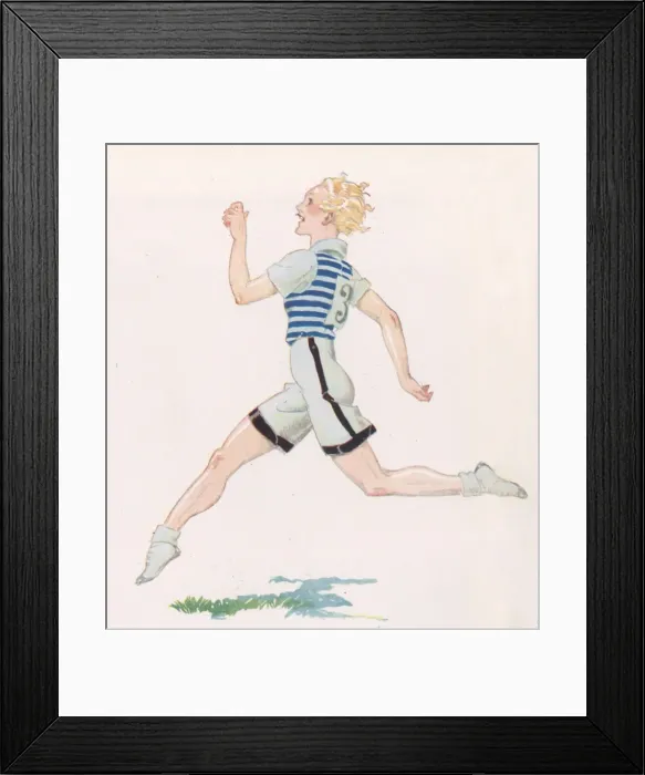 Framed Print : Cross country racing by Rene Vincent