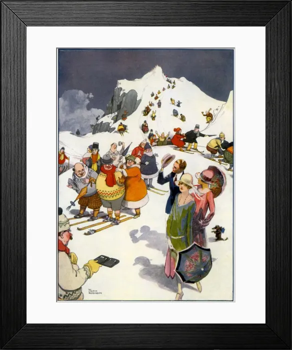 Framed Print : Riviera holiday makers on the piste Framed Print : Riviera holiday makers on the piste