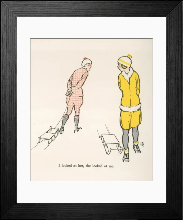 Framed Print : Winter Sportings by Lewis Baumer