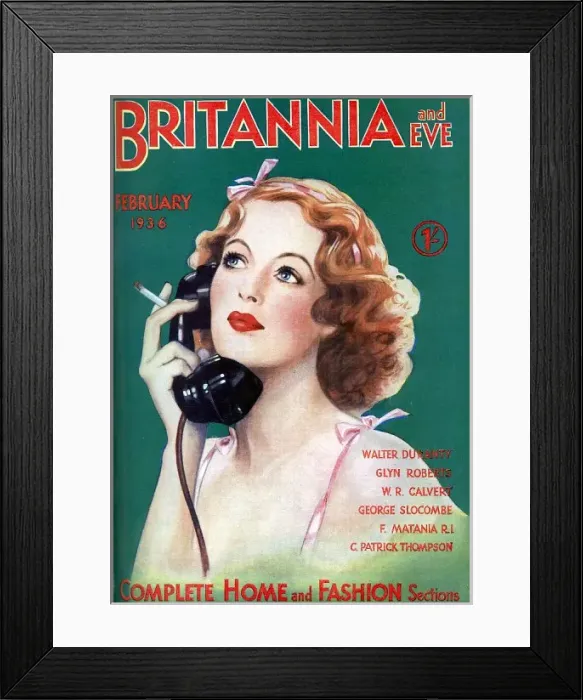 Framed Print : Cover of Britannia and Eve, February 1936