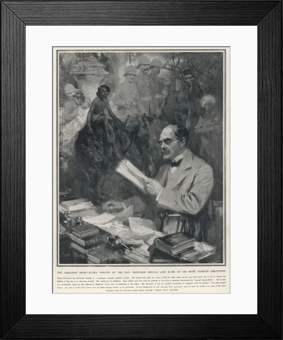 Framed Print : Rudyard Kipling by Cyrus Cuneo Framed Print : Rudyard Kipling by Cyrus Cuneo