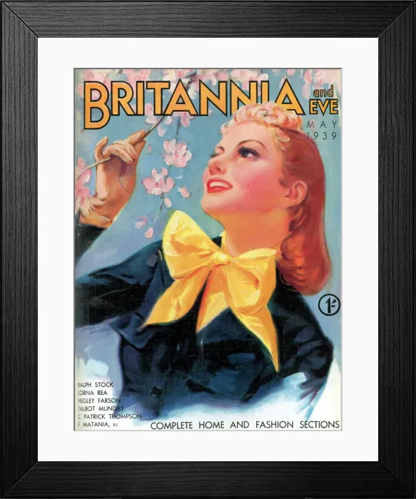 Framed Print : Britannia and Eve cover May 1939 Framed Print : Britannia and Eve cover May 1939