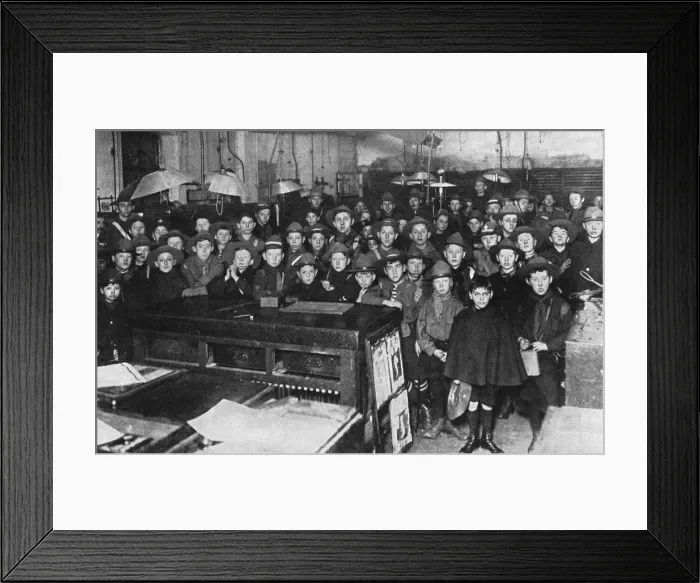 Framed Print : Boy scouts at The Sketch offices Framed Print : Boy scouts at The Sketch offices