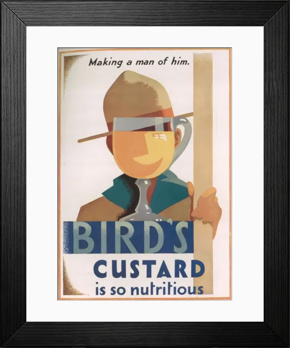 Framed Print : Birds Custard Advertisement Framed Print : Birds Custard Advertisement