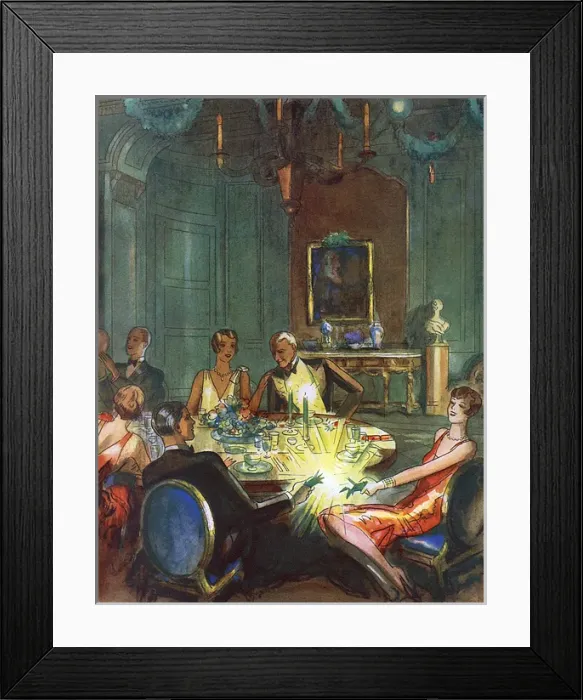 Framed Print : Around the Christmas Dinner Table, by Hookway Cowles Framed Print : Around the Christmas Dinner Table, by Hookway Cowles