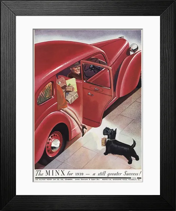 Framed Print : Advertisement for a Hillman Minx Framed Print : Advertisement for a Hillman Minx