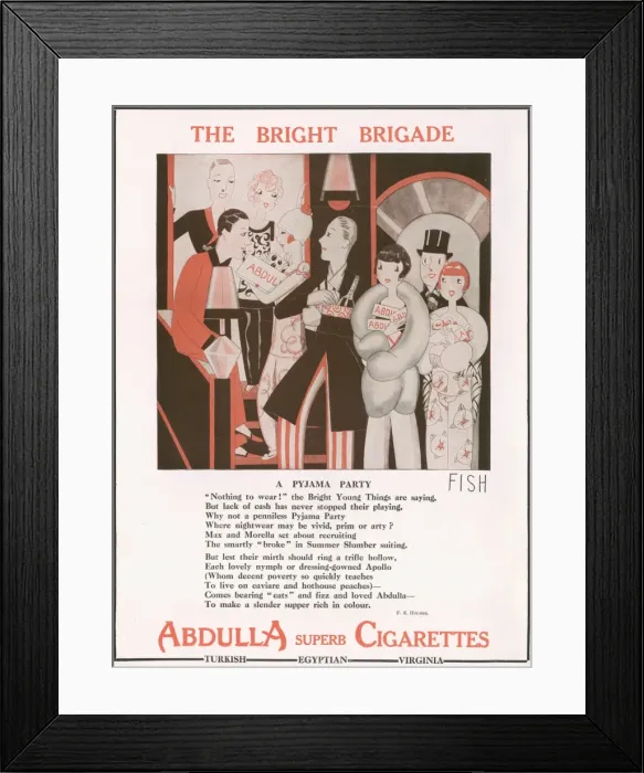Framed Print : Advertisement for Abdulla Cigarettes Framed Print : Advertisement for Abdulla Cigarettes