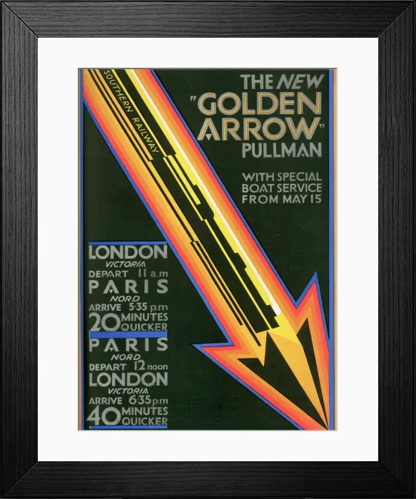 Framed Print : Golden Arrow Pullman advertisement Framed Print : Golden Arrow Pullman advertisement