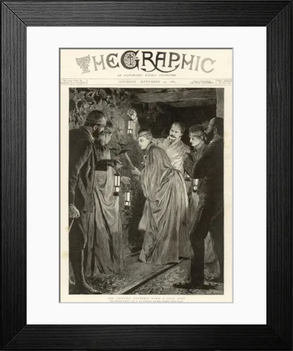 Framed Print : Princess Beatrice down a coal mine Framed Print : Princess Beatrice down a coal mine