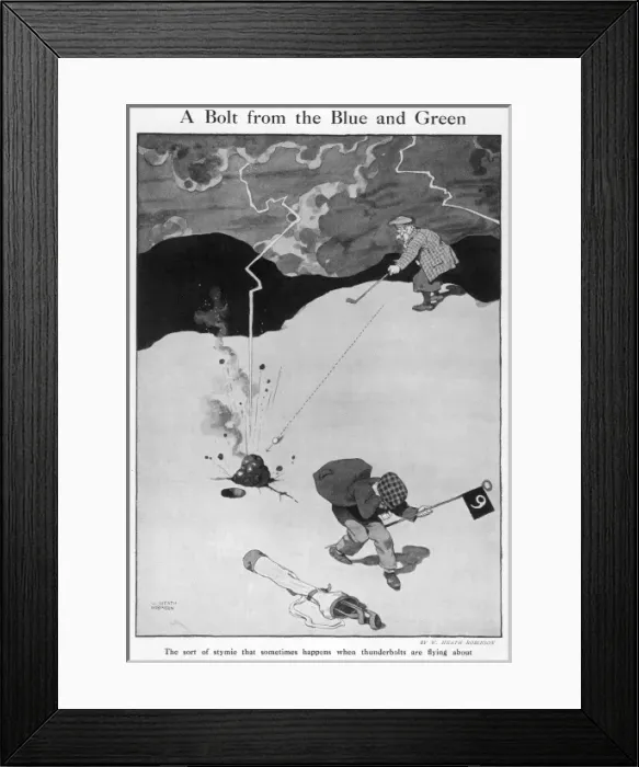 Framed Print : A Bolt from the Blue and Green