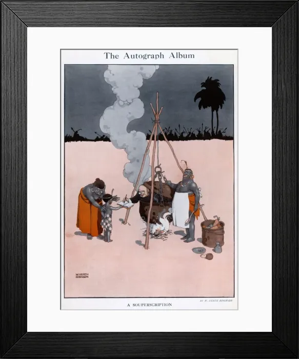 Framed Print : The Autograph Album, by William Heath Robinson Framed Print : The Autograph Album, by William Heath Robinson