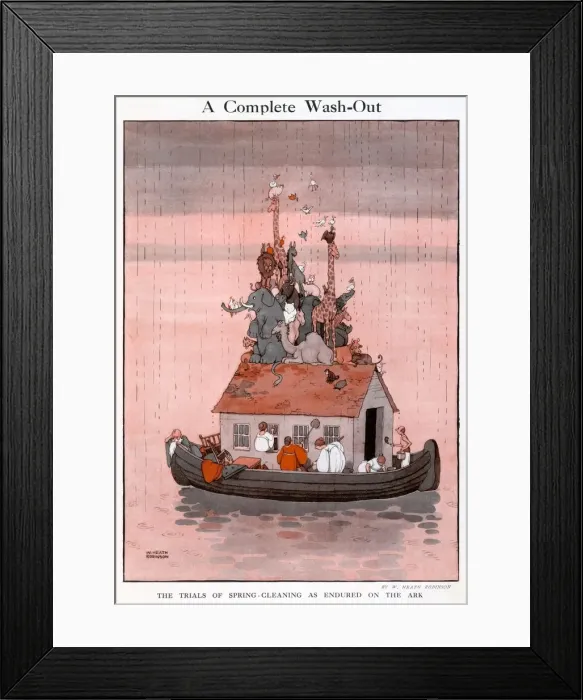 Framed Print : A Complete Wash-out, by William Heath Robinson Framed Print : A Complete Wash-out, by William Heath Robinson