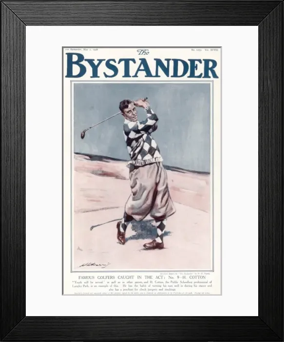 Framed Print : Famous Golfers Caught In The Act. No. 9 H. Cotton Framed Print : Famous Golfers Caught In The Act. No. 9 H. Cotton