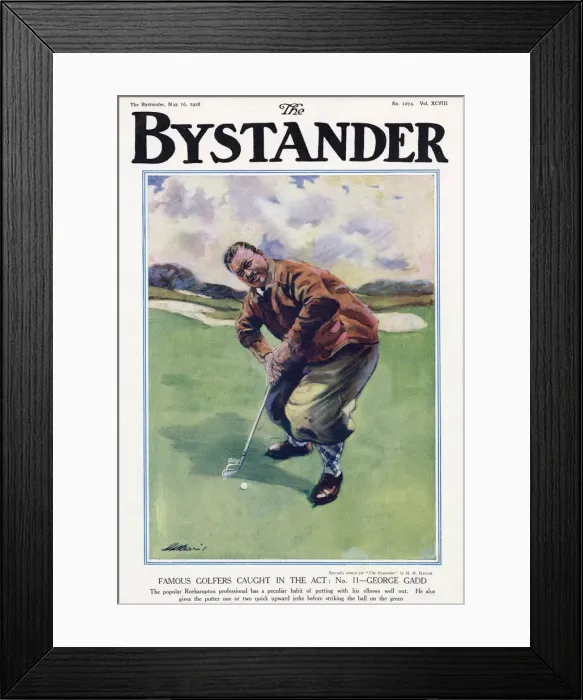 Framed Print : Famous Golfers Caught In The Act. No. 11. George Gadd Framed Print : Famous Golfers Caught In The Act. No. 11. George Gadd