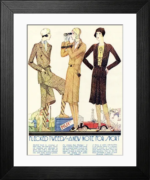 Framed Print : Flecked tweed 1929 Framed Print : Flecked tweed 1929