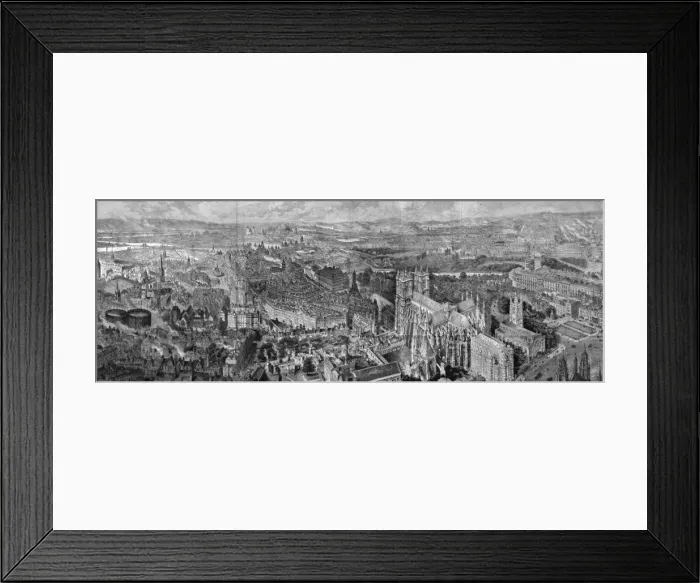 Framed Print : Birds eye view of the West End of London Framed Print : Birds eye view of the West End of London