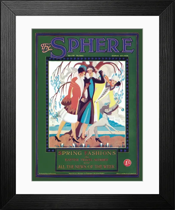 Framed Print : The Sphere Spring Fashions 1926