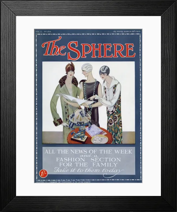 Framed Print : The Sphere fashion number 1925 Framed Print : The Sphere fashion number 1925
