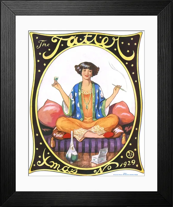 Framed Print : The Tatler Xmas no. 1929 front cover by Lewis Baumer Framed Print : The Tatler Xmas no. 1929 front cover by Lewis Baumer