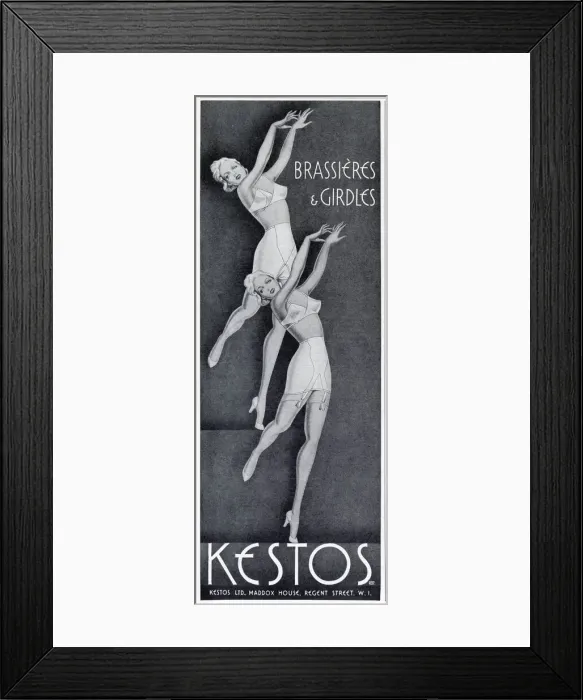 Framed Print : Advertisement for womens undergarments Framed Print : Advertisement for womens undergarments