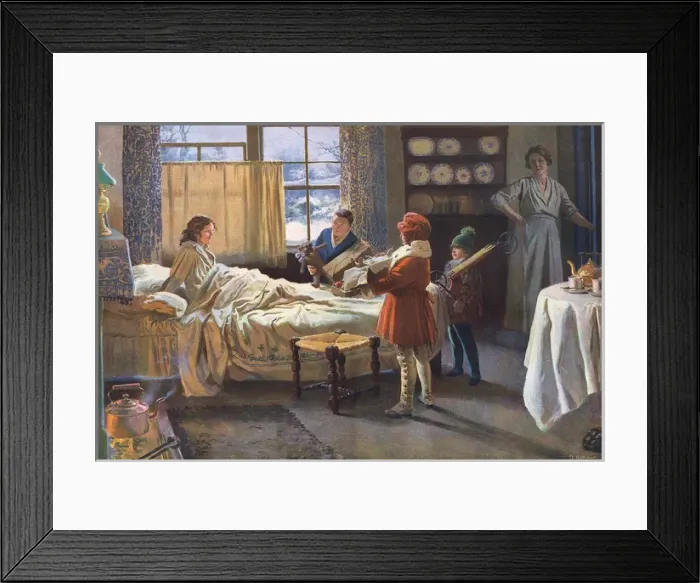 Framed Print : Not Forgotten A Scene on Christmas Morning by Fortunino Mata Framed Print : Not Forgotten A Scene on Christmas Morning by Fortunino Mata