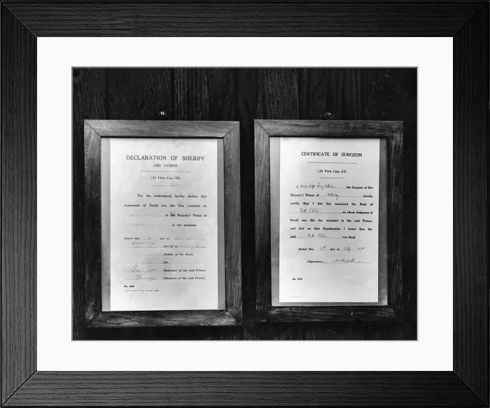 Framed Print : Ruth Ellis death notice Framed Print : Ruth Ellis death notice