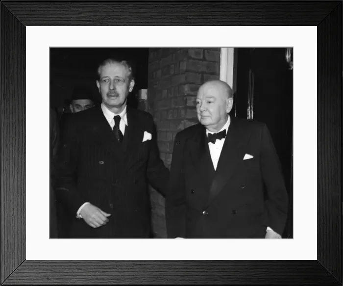 Framed Print : Churchill and Macmillan