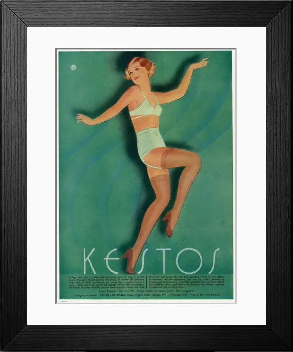 Framed Print : Advert for Kestos lingerie 1933 Framed Print : Advert for Kestos lingerie 1933