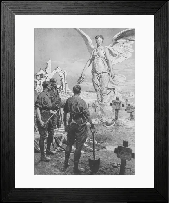 Framed Print : Fame Visits the Heroic Unknown Dead Framed Print : Fame Visits the Heroic Unknown Dead