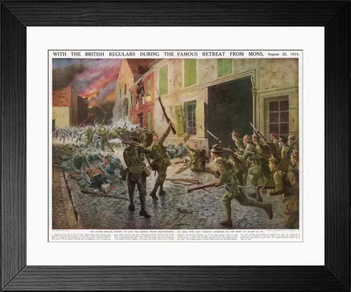 Framed Print : The Retreat from Mons by W. B. Wollen Framed Print : The Retreat from Mons by W. B. Wollen