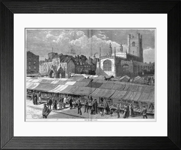Framed Print : Cambridge Market