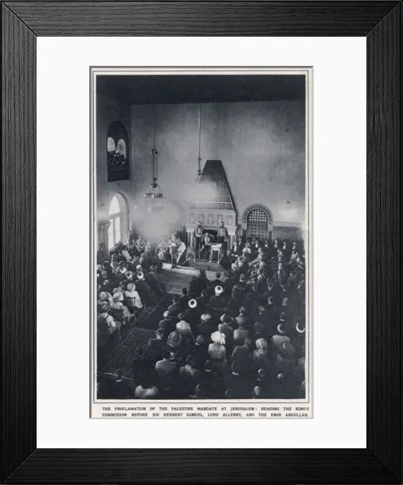 Framed Print : Palestine Mandate 1922 Framed Print : Palestine Mandate 1922