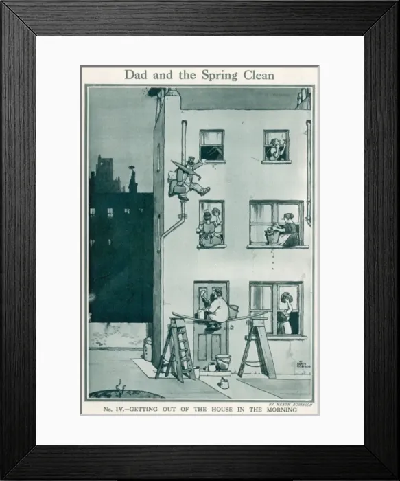 Framed Print : Dad and the Spring Clean Framed Print : Dad and the Spring Clean