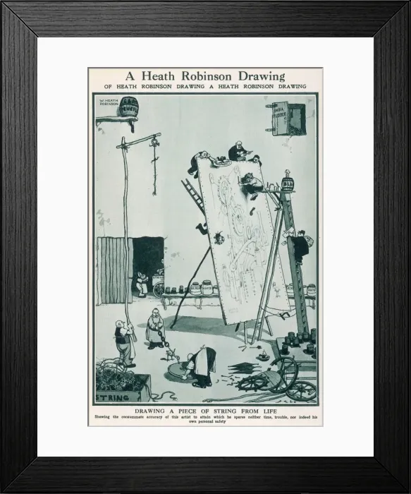 Framed Print : A Heath Robinson drawing Framed Print : A Heath Robinson drawing