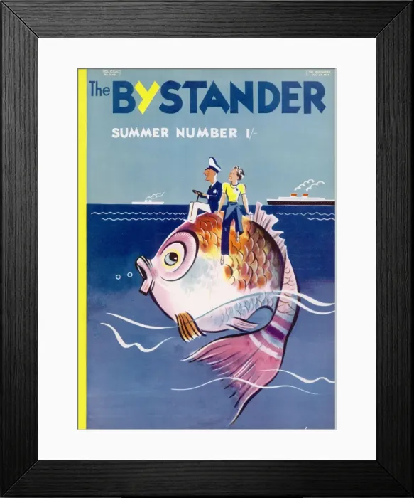 Framed Print : Fish Sailing Couple 1939 Framed Print : Fish Sailing Couple 1939