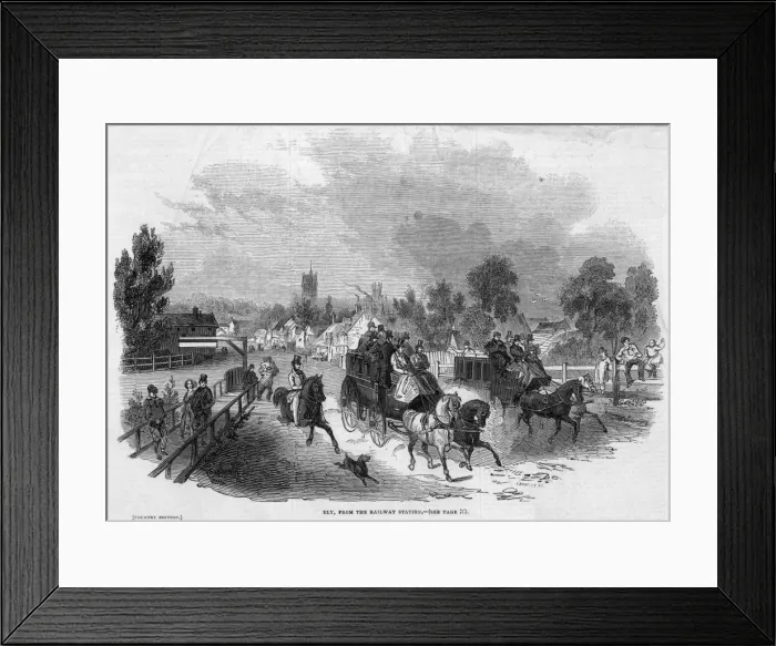 Framed Print : ELY. Travelers in a hurry to leave Ely, Cambridgeshire Framed Print : ELY. Travelers in a hurry to leave Ely, Cambridgeshire