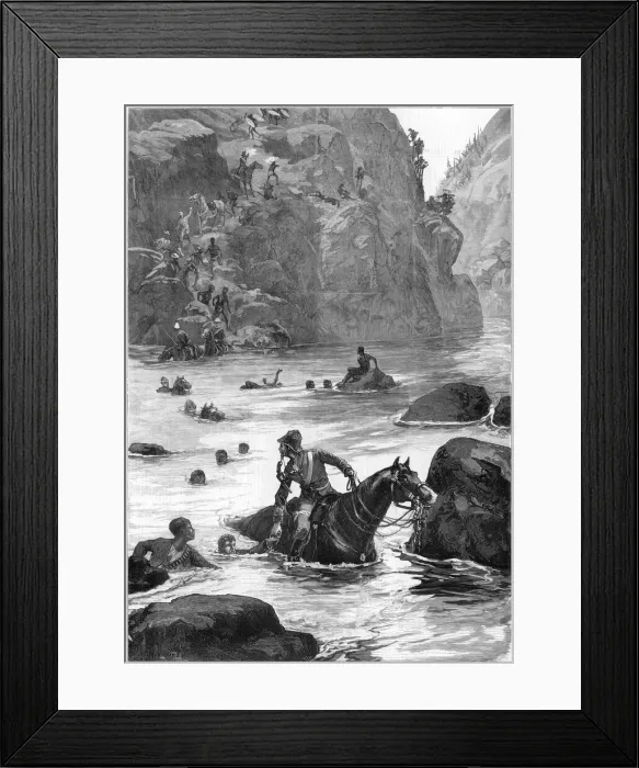 Framed Print : Retreat from Isandlwana 1879 Framed Print : Retreat from Isandlwana 1879