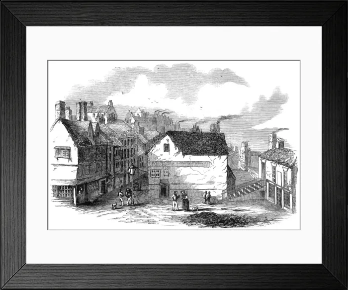 Framed Print : GATESHEAD. Street scene in Gateshead, County Durham Date: 1854 Framed Print : GATESHEAD. Street scene in Gateshead, County Durham Date: 1854