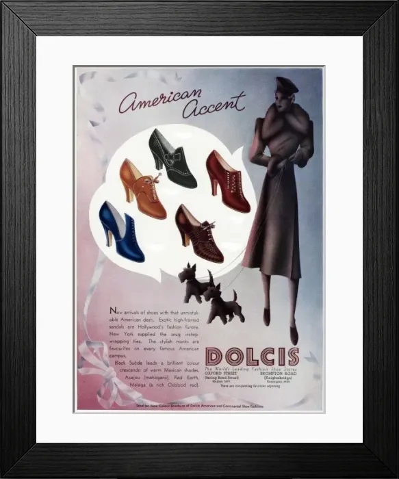 Framed Print : Advert for Dolcis shoes 1937 Framed Print : Advert for Dolcis shoes 1937