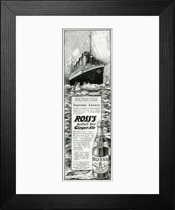 Framed Print : Advert for Rosss Belfast Ginger Ale 1911 Framed Print : Advert for Rosss Belfast Ginger Ale 1911